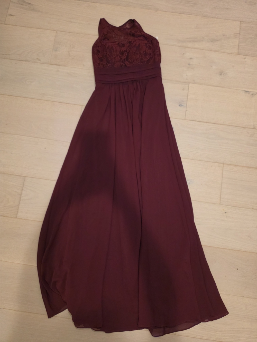 JJs House Wine Lace Bodice Maxi Dress